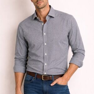 Canali Black and White‎ Gingham Shirt